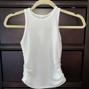 Abercrombie Kids White Waffle Knit sleeveless shirt size 9/10